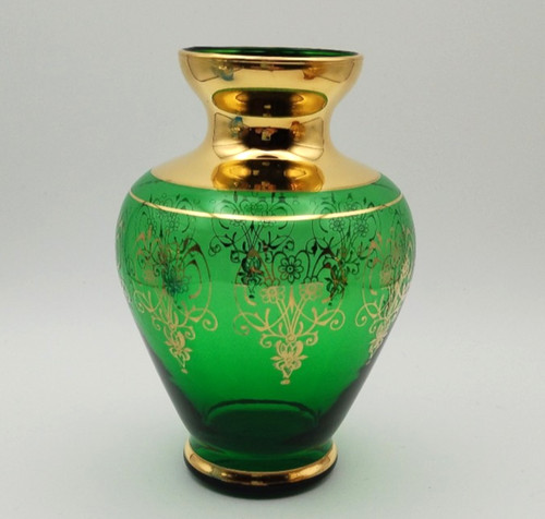 Vaso murano verde smeraldo - murano,