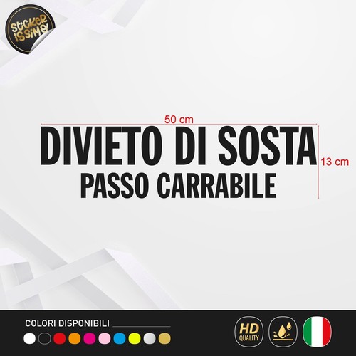 Adesivo divieto sosta passo - adesivo,