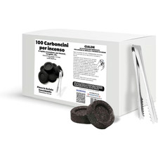 100 CARBONCINI CARBONE PER NARGHILE INCENSO ALTA QUALITÀ 100/120 min di Durata
