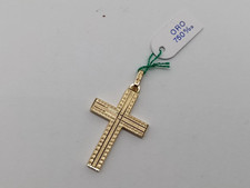 CIONDOLO CROCIFISSO - CROCE SACRA IN ORO GIALLO 18KT  2,75 GRAMMI (7110)