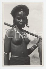 1940 ca A.O.I - ERITREA Ragazza di BarentÃ¹ NUDO ETNICO Foto Raffaele DANZA 5x