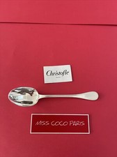 Cucchiaio Servizio Christofle Francia Perles 25 CM Metallo Argento Molto Bel (