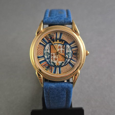 Elegante Orologio da Polso Donna Palazzo Brugiotti - Cinturino in Pelle Blu