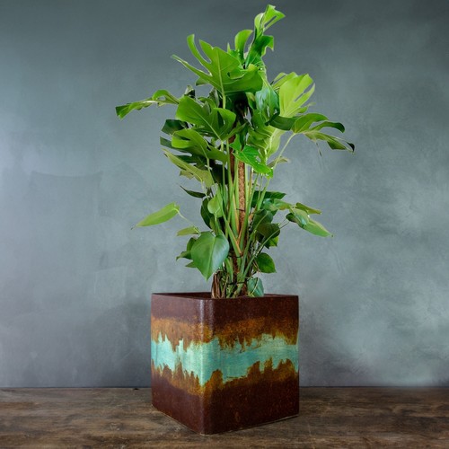 Fioriera stile corten fatta - , a