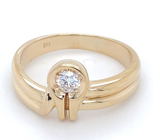 Anello 585 oro giallo con - anello, 1