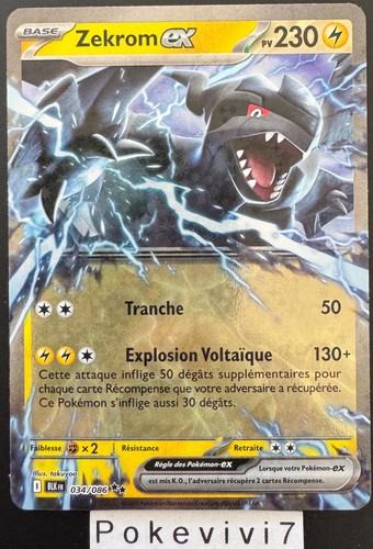 Carte pokemon zekrom 034 - carte, 034/086
