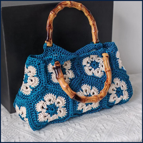 Borsa quadrata nonna fatta - , a