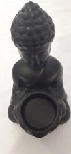 Buddha Statuetta Portacandela In Resina/ceramica. Usato Come Nuovo Altezza 16 Cm