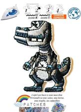 patch iron on robot dinosaur dinosauro boy orologio baby new toppa termoadesiva