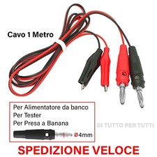 CAVO SPINA A BANANA 4mm PINZE