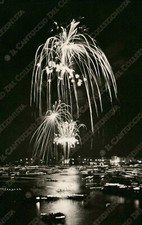 VENEZIA notturno festa luci fuochi artificiali Cartolina fotografica Ferruzzi