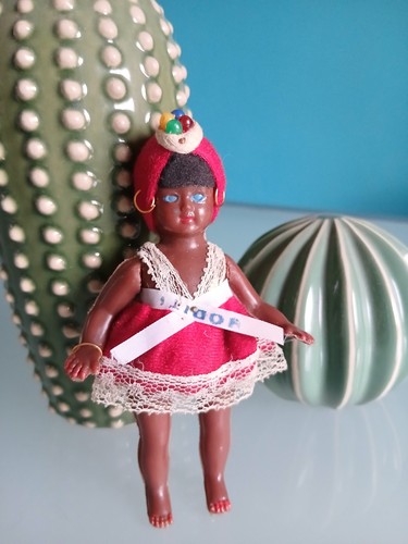 Mini bambola nera vintage - nera,,