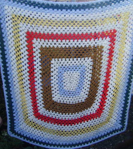 Coperta vintage granny maglia - vintage,
