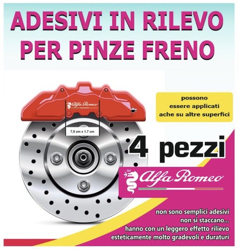 Adesivo pinze freno alfa - freno, romeo
