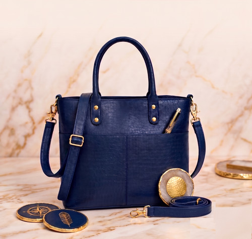 Borsa tote vera - tote, blu