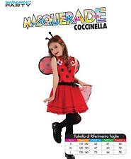 COSTUME CARNEVALE COCCINELLA ROSSA GIRL BIMBA BAMBINA RAGAZZA TAGLIA S/M/L