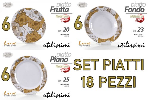 Set servizio piatti tavola - piatti, 18