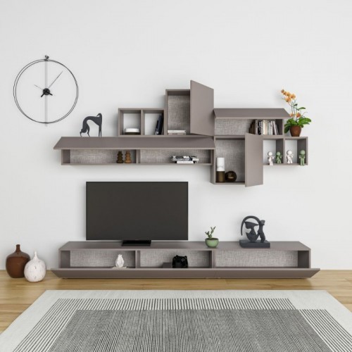 Parete attrezzata legno - parete,