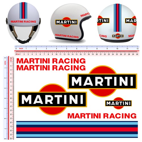 Adesivi casco martini - , racing