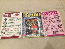 Lotto Stock Riviste Tatuaggi Tatttoo Farfalle Alfabeti E Nomi Color Tattoo
