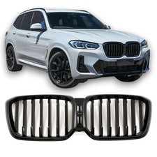 ADATTO A BMW X3 X4 G01 G02 LCI GRIGLIA DEL RADIATORE NERO LUCIDO