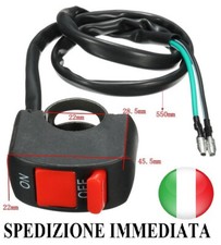 INTERRUTTORE ON OFF MOTO TASTO 2 FILI Switch PULSANTE SCOOTER FRECCE LUCI FARI
