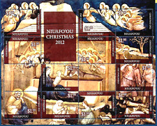 Niuafo'ou 2012 Natale Natività Dipinti Arte Religione Pecora Asino Foglio MNH