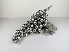 Scultura Grappolo d'uva argentato 30cm sterling bunch of grapes uva centrotavola