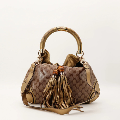 Sac gucci indy hobo dore - dore, toile