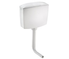 CASSETTA WC A ZAINO esterna OLI Smeraldo BIANCA in Plastica ABS Doppio Scarico