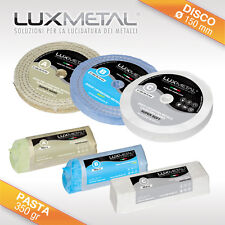 kit lucidatura metalli lux metal per lucidare acciaio inox alluminio ottone rame