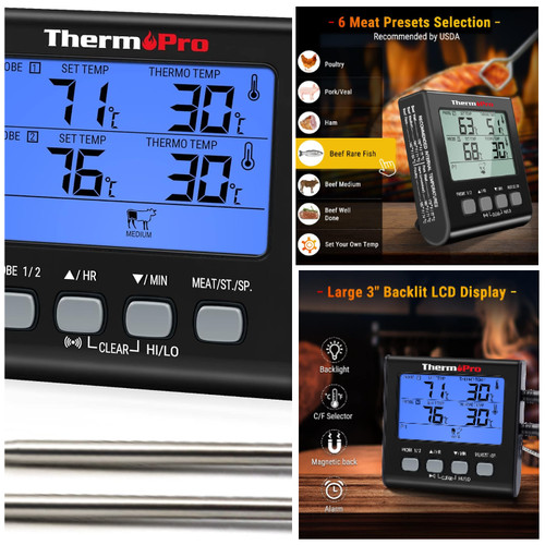 Thermopro termometro barbecue - termometro,