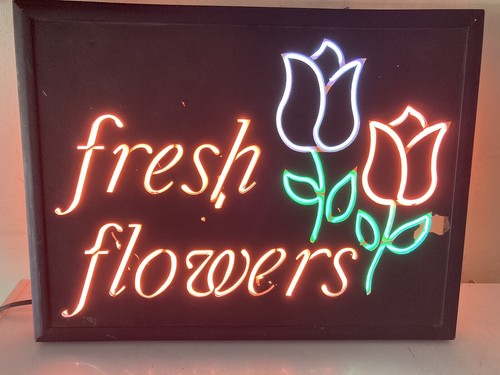 Insegna luminosa neon - neon, fiori