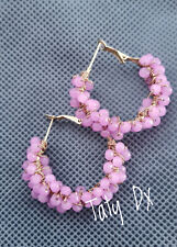 ORECCHINI A CERCHIO ROSA