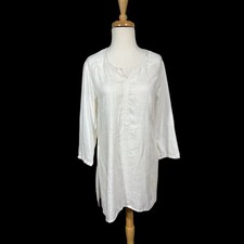 Kaira White Cotton Beach Kurta