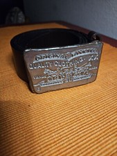 Cintura Levis XX Brown Leather Western Buckled Belt 