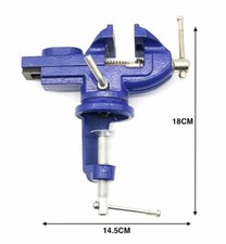 Morsa Da Banco Con Base Girevole Apertura Massima 60mm Fissaggio A Morsetto hmj