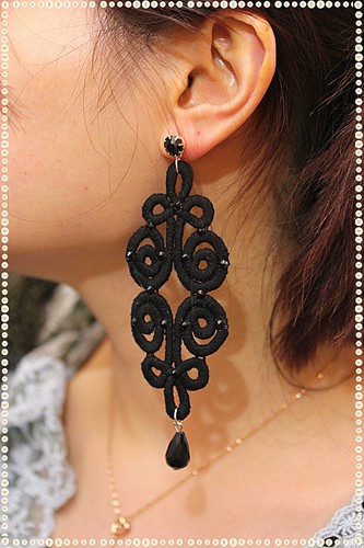 Orecchini pizzo macrame - in,