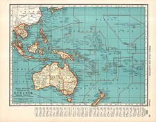 1938 Antica Mappa OCEANIA