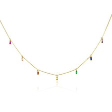Collana con ciondolo baguette