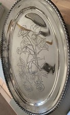 Vassoio Ovale Placcato Argento