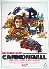 CANNONBALL MANIFESTO CINEMA FILM DAVID CARRADINE 1976 CAR RACING MOVIE POSTER 2F
