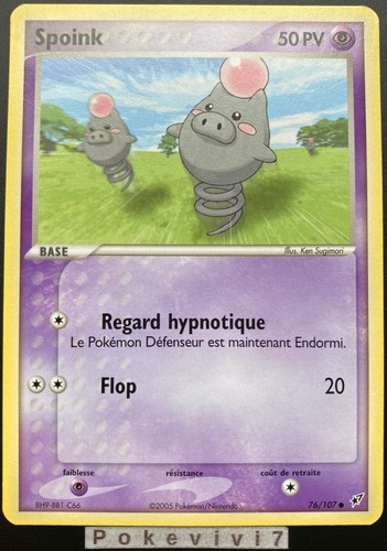 Carte pokemon spoink 107 - carte,