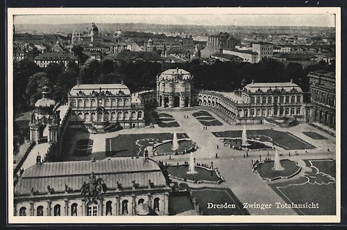 Cartolina dresda vista totale - dresda,,
