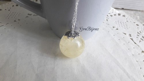 Collana resina ciondolo sfera