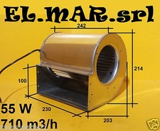 Ventilatore Centrifugo Motore elettrico 55 W aspirazione doppia 230V Monofase