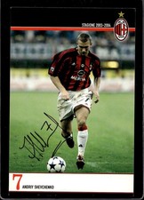 Cartolina Andriy Shevchenko (attaccante) Milan con autografo