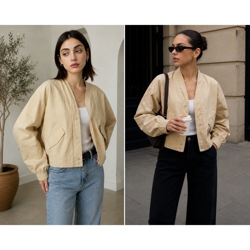 Zara cropped boxy jacket - cropped,