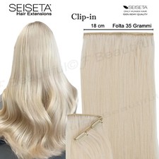 Hair Extension Fascia 4 Clip 18 cm Capelli Veri naturali SEISETA 55 - 60 cm Remy
