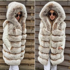 Gilet donna invernale alla moda vera pelliccia di volpe con cappuccio spesso pelliccia naturale gilet gilet gilet